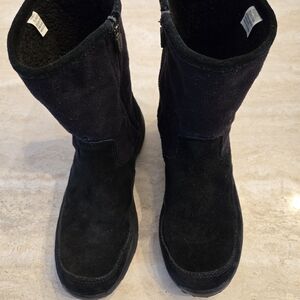 Lands' End Black Suede Boots
